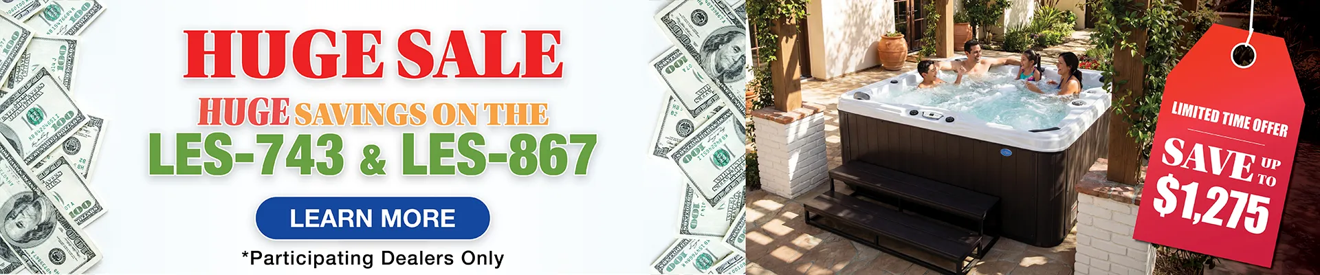 Calspas hot tub being used in a family setting - Erie